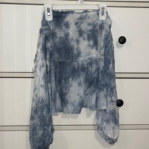 Tie-Dye off the shoulder long sleeve top. Never worn